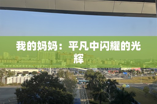 我的妈妈：平凡中闪耀的光辉