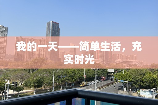 我的一天——简单生活，充实时光