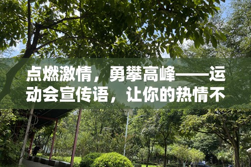 点燃激情，勇攀高峰——运动会宣传语，让你的热情不止步