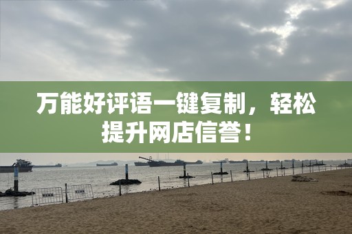 万能好评语一键***，轻松提升网店信誉！