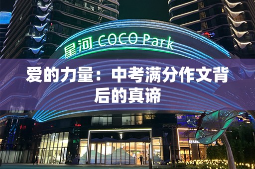 爱的力量：中考满分作文背后的真谛