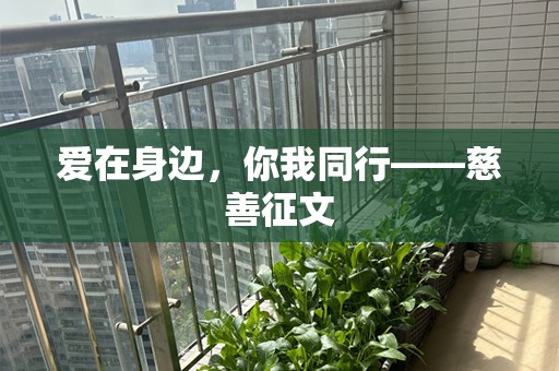 爱在身边，你我同行——慈善征文