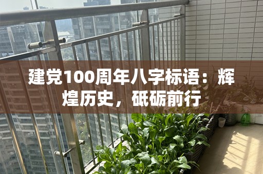 建党100周年八字标语：辉煌历史，砥砺前行