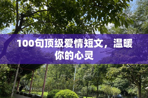 100句顶级爱情短文，温暖你的心灵