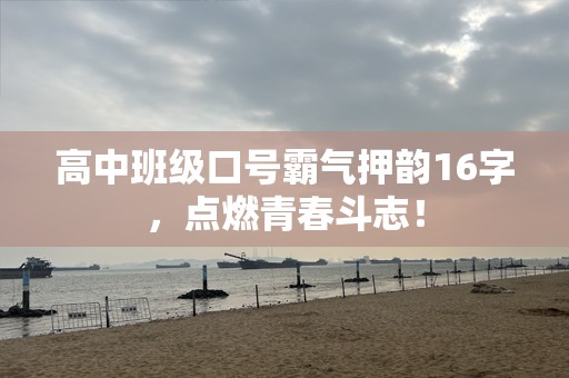高中班级口号霸气押韵16字，点燃青春斗志！