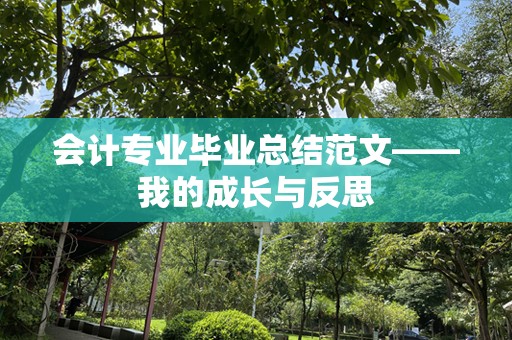 会计专业毕业总结范文——我的成长与反思